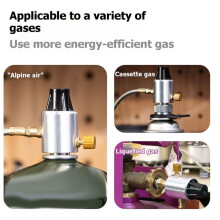 2 Cartuchos Adaptadores para Cilindros de Gas con Regulador de Presión para Entornos de Gran Altitud y Baja Temperatura