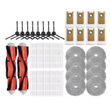 34PCS for Uwant U200/U200 Pro/Edison 2 /U250 Vacuum Cleaner Brush HEPA Filter Mop Cloth Dust Bag Replacement Parts