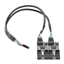 9Pin USB Splitter Motherboard USB2.0 HUB Female to Male 1 Port to 4 Extend Cable Adapter for PC 9-Pin Accessories