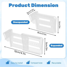30pcs Refrigerator Storage Divider Clip,Fridge Door Storage Partition Expandable Baffle Dividers Kitchen Organizer