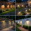 2 Pack Solar Fence Lights Fairy Butterfly Pattern 3 White Modes IP65 Waterproof for Deck Pool Railing Step Backyard 5