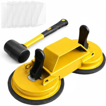 Floor- Fixer Tool with Dual Silicone Suction Cups & Rubber Hammer-for Laminate,Vinyl Plank,Engineered Hardwood Floors