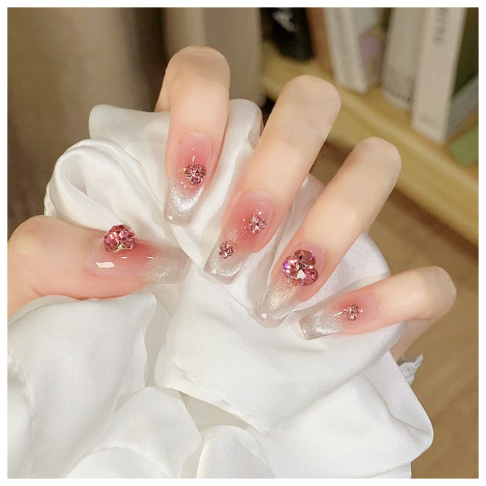 Phui-Pet-Supplies (Xs) Pink Cat Eye Fake Nails For Women