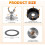 Replacement Parts Kit for  Blender - 6-Blade Ice Crusher Blade with Jar Base Cap, Coupling Stud Slinger Pin 3