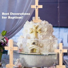 12-Pack Unfinished Wooden Crosses for Crafts, Baptism and Religious Decor