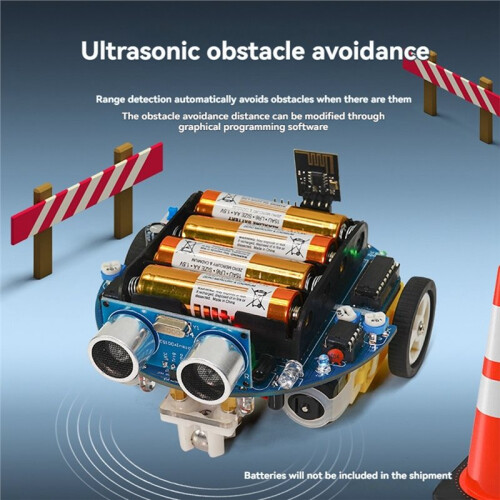 51 MCU  Car Diy Kit Ultrasonic Obstacle Avoidance Car Tracking Ranging Robot Programming Diy Car Kit 1