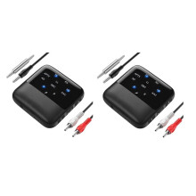 2Pcs 5.4 Receiver Transmitter APTX HD Low Latency 3.5mm AUX 2 in 1 Wireless Audio for Car Speaker TV PC