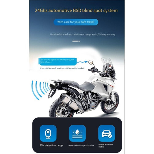 Motorcycle Blind Spot Detection System Wave  15M Motorcycle BSD Motorcycle Electronics Accessories 2