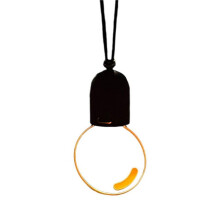 Car Rearview Mirror Pendant Decor Flat Acrylic Retro Light Bulb Atmosphere Ambient Light for Car Interior Decoration