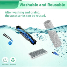 16 Pack X9 Accessories Kit for DEEBOT X9 PRO Omni/X9 PRO Robot Vacuum Cleaner Replacement Parts
