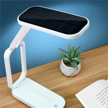 Solar Foldable Desk Lamp, Portable Dimmable LED Reading Lamp for Student Bedside Night Light Cordless Table Lamp