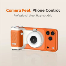 Phone Camera Shutter Assistant Hand Grip Magnetic Phone Holder Aid Remote Control Handle with Fill Light