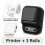 Thermal Label Printer with 3Roll Self-Adhesive Paper Portable Inkless Printer  Sticker Tag Label Maker 3