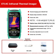TOOLTOP ET14C 2.8inch Thermal Imager 25Hz Home Thermal Imaging Camera ISR240x240 Thermography for Electrical Fault Detec
