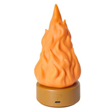 LED Fake Fire Lamp Rechargeable 3D Flame Light with 3 Modes Long Lasting Flickering and Timed Realistic Flame Effects