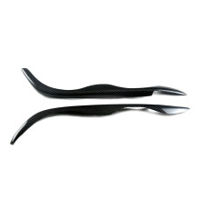 Real Carbon Fiber Headlight Light Lamp Cover Eyelid Eyebrow Trim for 3 Series E46