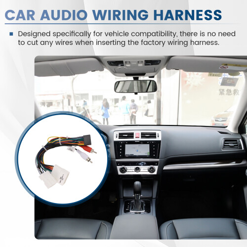 Car 16Pin Wiring Harness Adapter Canbus Box Decoder Android Radio Power Cable for  Forester 2012-2015
