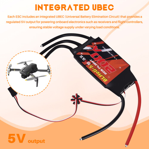 BLHeli RC Brushless ESC 200A Electric Speed Controller for Quadcopter Aircraft Model Fixed Wing Multi-Axis FPV RC Drone 2