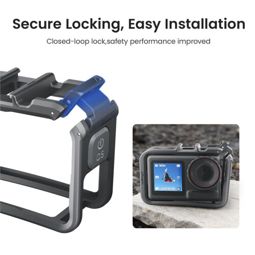 AMAGISN Plastic Camera Rabbit Cage for  OSMO Action 5 Pro/4/3 Horizontal and Vertical Quick Release Frame Camera Accessories 2