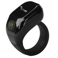 3in1 Ring Counter with OLED Display,Interchangeable Shaft Electronic Tasbih Counter,for Prayer Black