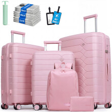5 PCS Luggage Set PP Lightweight:20+24+28+backpack