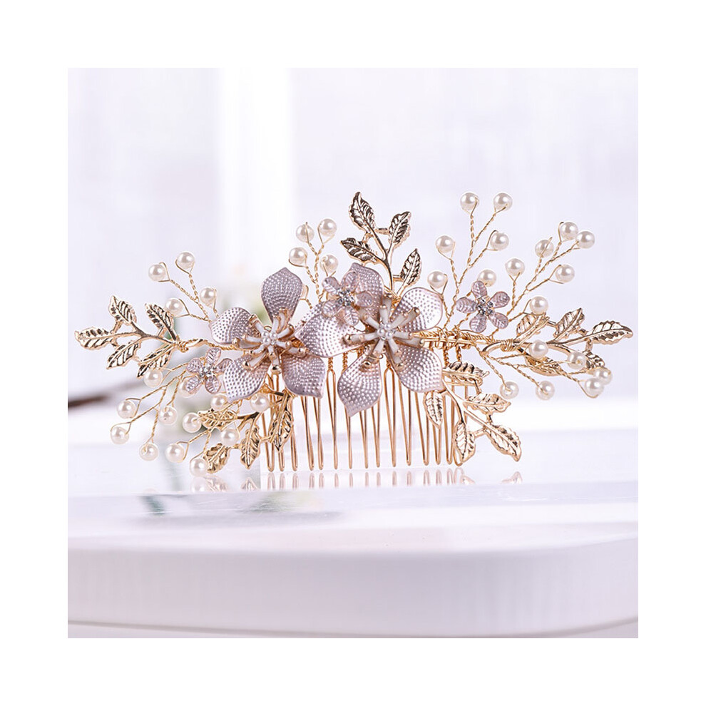 Roc-Electron Valentine\'S Hair Comb With Alloy Flower