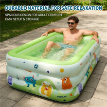 Indoor Outdoor Inflatable Soaking Pool for Adults,Large Thick PVC,Great for Home Bathing, Hot Weather,Apartments & Relax