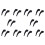 10 Pair Eyeglasses/Sunglasses/Spectacles Eyewear Ear Hook Lock Tip Holder---Black 1
