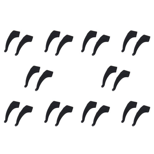 10 Pair Eyeglasses/Sunglasses/Spectacles Eyewear Ear Hook Lock Tip Holder---Black