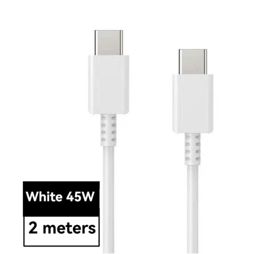 45W Dual Type C Super Fast Charge Cable Quick Charge Data Cable 2m for  S22 S21 S20+ 2