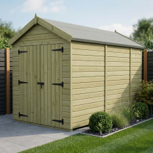 7 x 9 Apex Shed Tanalised (Double Door, No Windows)