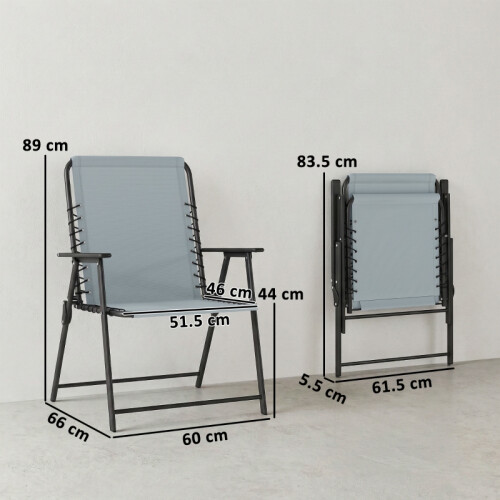 Outsunny Folding Garden Chairs Set of 2 1