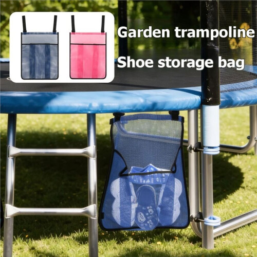 2pcs Trampoline Shoes Bag, Large Mesh Storage Organizer with Adjustable Straps Trampoline Accessories 2