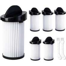 6Pack HEPA Pre-Motor Filter with 2 Brushes for Eye-Vac Series Home,Pro,Pet, for NeoVac Elite Touchless Stationary Vacuum