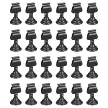 24 Pcs Metal Table Number Holders 1.7 Inch Black Place Card Holders Bulk Harp-Clip Table Sign Stands Card Holder