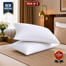 (Stripe Filled Pillows) Pack of 2 Pillows Standard Pillow Stripe Bounce Back