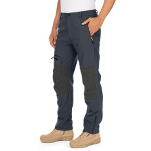 Herren Trekkinghosen Winter Gefüttert Winddicht Grau 29 — herren winterhosen, herren softshellhosen
