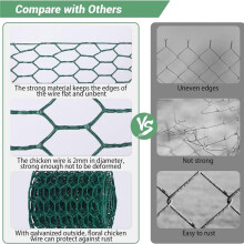 Floral Chicken Wire for ,4 X 118 Inch Galvanized Hexagonal Chicken Wire Netting, Chicken Wire Fence for Poultry