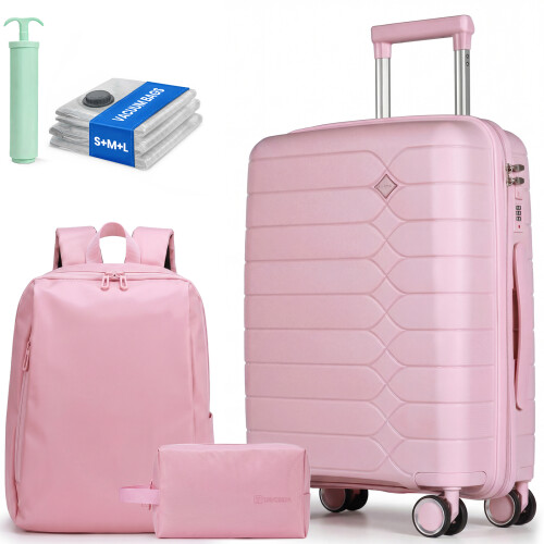 Carry-On Travel Set PP Hard Shell Cabin Suitcase