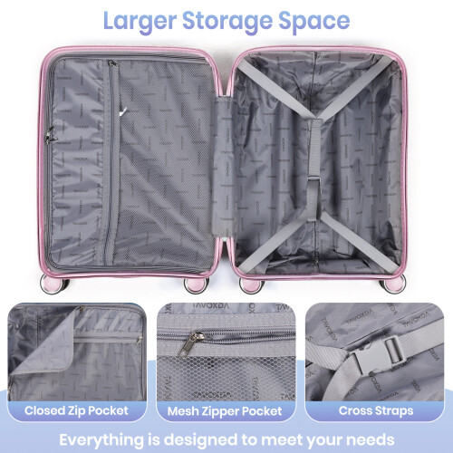 Carry-On Travel Set PP Hard Shell Cabin Suitcase 1