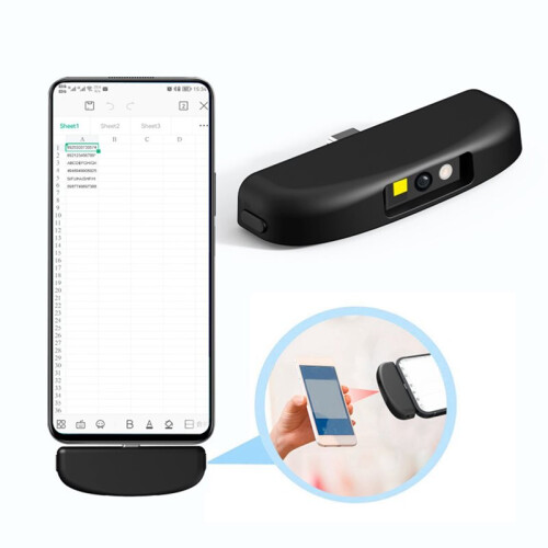 2D Barcode Scanner Phone Mate Self Sensing Type-C Interface for Android Mobile Payment Inventory Plug and 1