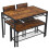 4Pcs Dining Kitchen Table w/ 2 Chairs & Bench Home Kitchen Bar Pub Apartment 2