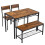 4Pcs Dining Kitchen Table w/ 2 Chairs & Bench Home Kitchen Bar Pub Apartment 1