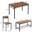 4Pcs Dining Kitchen Table w/ 2 Chairs & Bench Home Kitchen Bar Pub Apartment 14