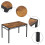 4Pcs Dining Kitchen Table w/ 2 Chairs & Bench Home Kitchen Bar Pub Apartment 16