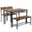 4Pcs Dining Kitchen Table w/ 2 Chairs & Bench Home Kitchen Bar Pub Apartment 17