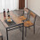 4Pcs Dining Kitchen Table w/ 2 Chairs & Bench Home Kitchen Bar Pub Apartment 19