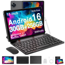 DOOGEE U11 Pro VIP Newest Android 16 AI Tablet,11 Inch Android Tablets, 30GB RAM+256GB ROM/2TB, 90Hz Octa Core, 8580mAh Battery, Widevine L1|Gemini AI