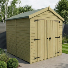 8 x 8 Apex Shed Tanalised (Double Door, No Windows)