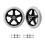 2Pcs 6 Inch Solid Wheelchair Replacement Wheels Rubber Material for Walkers, Rollators, Wheelchairs Accessories 1
